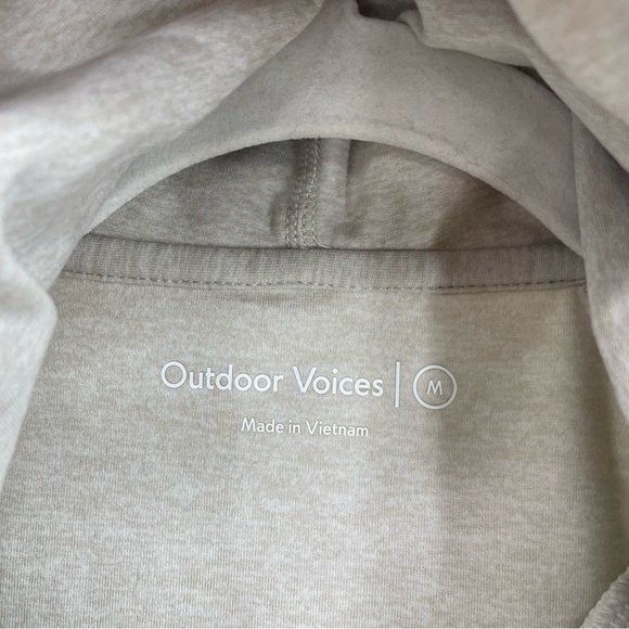 Outdoor Voices Catch Me If You Can Hoodie beige Sz M - Picture 5 of 7